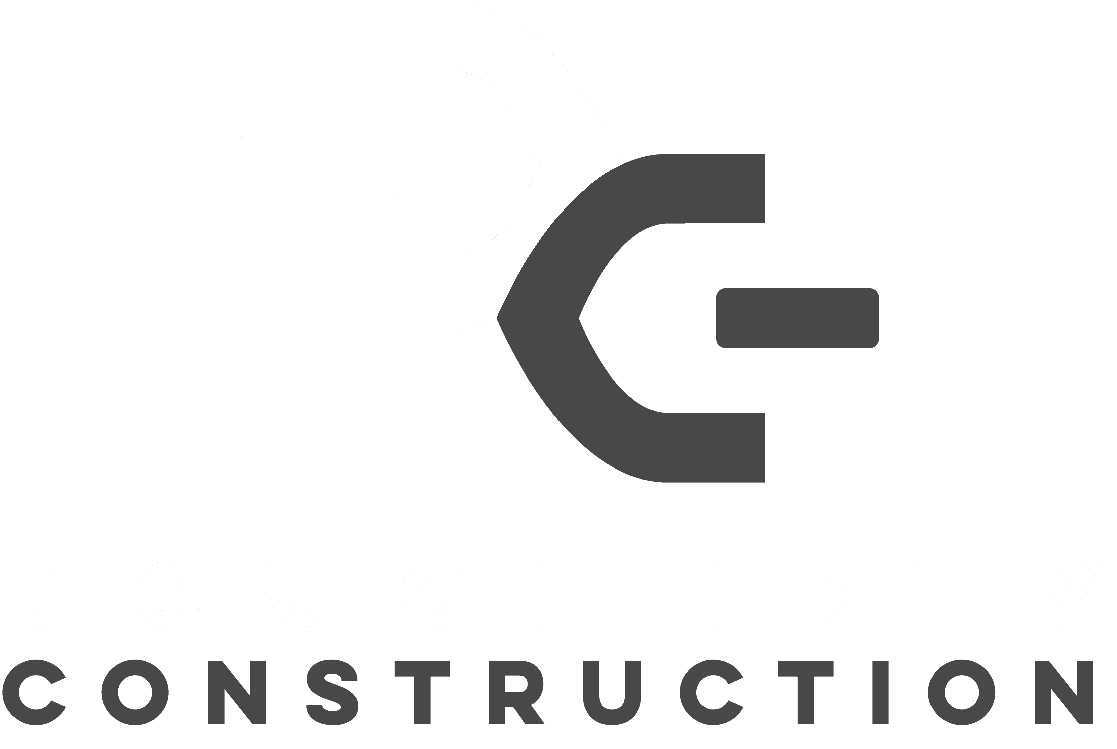 Dougherty Construction Inc Logo - White & Black